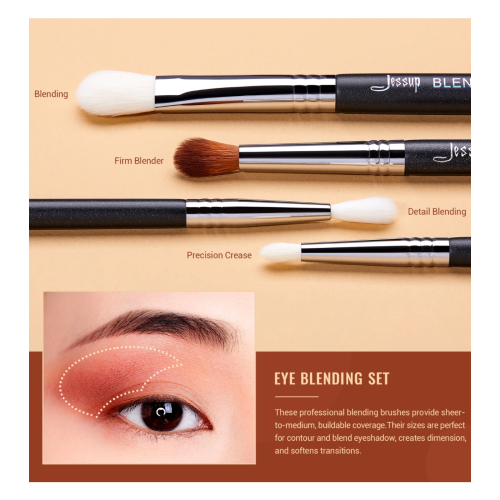 Jessup Beauty - Brush set PRO 13pcs - T338: Black/Silver