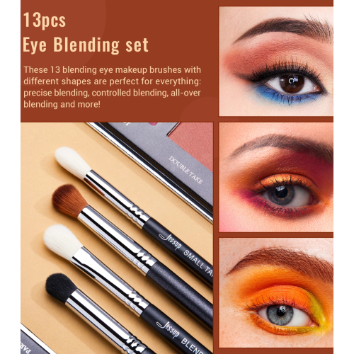 Jessup Beauty - Brush set PRO 13pcs - T338: Black/Silver