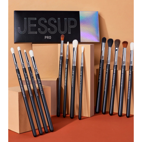 Jessup Beauty - Brush set PRO 13pcs - T338: Black/Silver