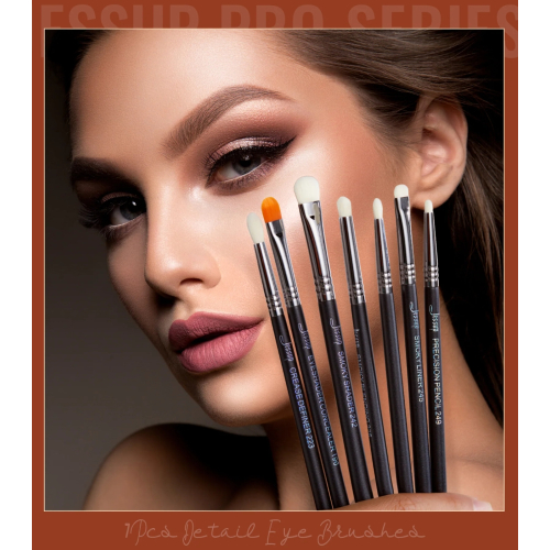 Jessup Beauty - Brush set PRO 7pcs - T334: Black/Silver