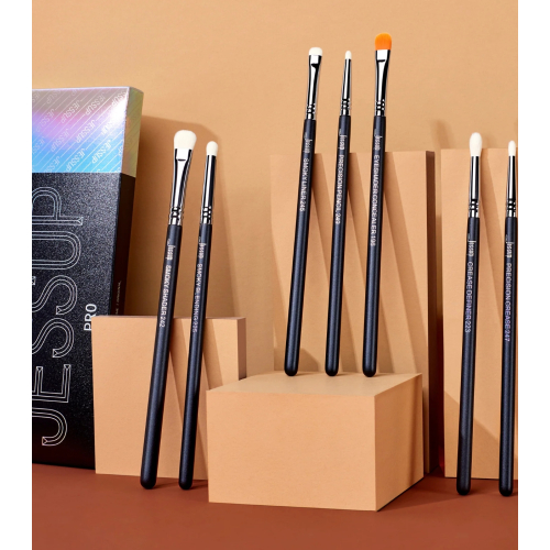Jessup Beauty - Brush set PRO 7pcs - T334: Black/Silver