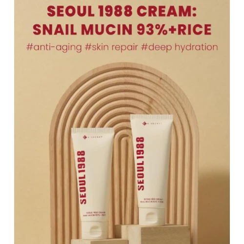 K-Secret - *Seoul 1988* - Face Cream Snail Mucin 93% + Rice