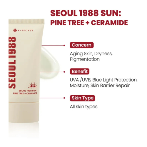 K-Secret - *Seoul 1988* - Facial sunscreen Pine Tree + Ceramide