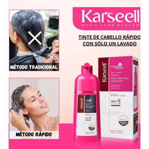 Karseell - 10 in 1 Dye Shampoo - Black