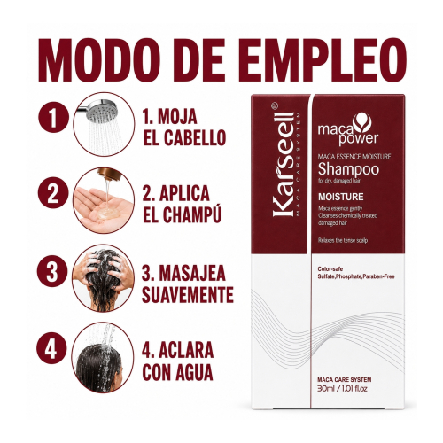 Karseell - *Maca Power* - Shampoo for damaged hair - Mini size