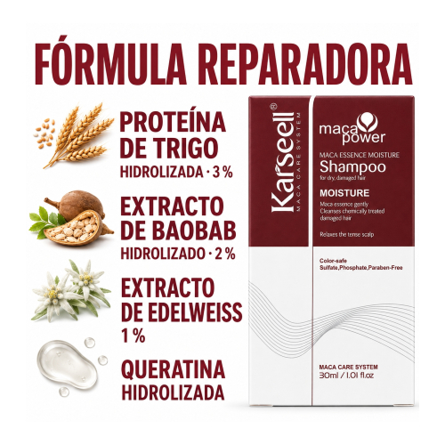 Karseell - *Maca Power* - Shampoo for damaged hair - Mini size