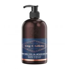 King C. Gillette - Beard and Face Cleansing Gel with Argan Oil, Coconut Oil and Menthol