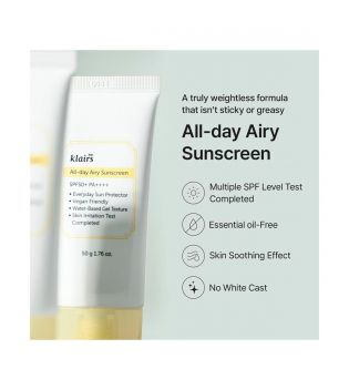 Klairs - Facial sun cream All-day Airy Sunscreen SPF50+ PA++++