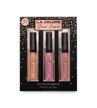 L.A Colors - Set of 3 Lip Glosses Glowin\' Glossies