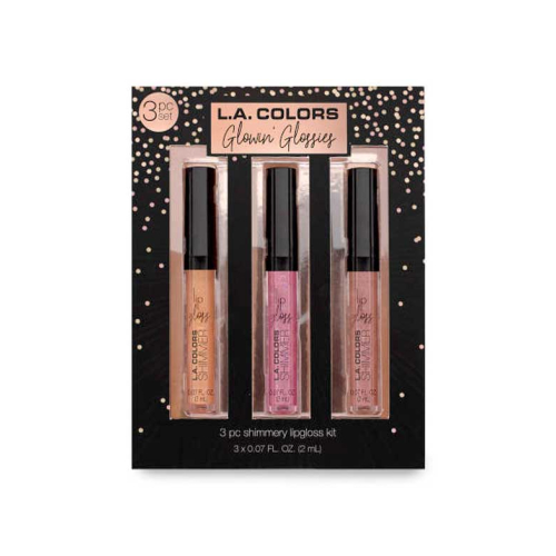 L.A Colors - Set of 3 Lip Glosses Glowin\' Glossies