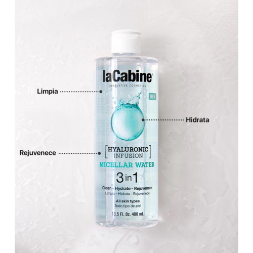 La Cabine - 3 in 1 Micellar Water Hyaluronic Infusion 400ml - All skin types