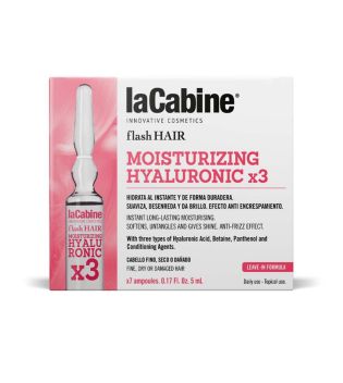 La Cabine - *Flash Hair* - Moisturizing hair ampoules Moisturizing Hyaluronic x3 - Fine, dry or damaged hair