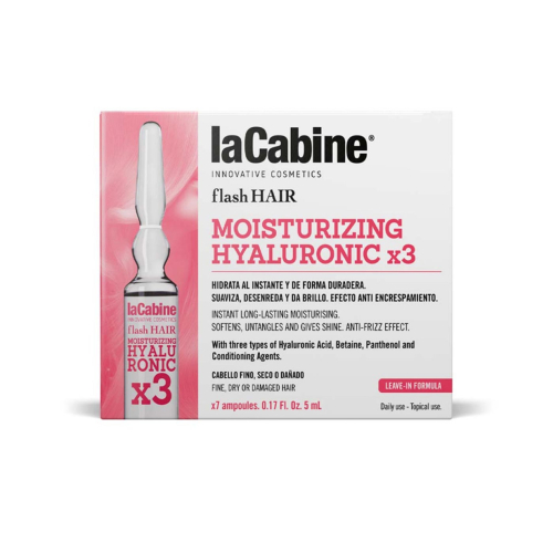La Cabine - *Flash Hair* - Moisturizing hair ampoules Moisturizing Hyaluronic x3 - Fine, dry or damaged hair