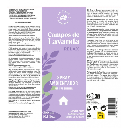 La Casa de los Aromas - Spray Air Freshener - Campos de Lavanda