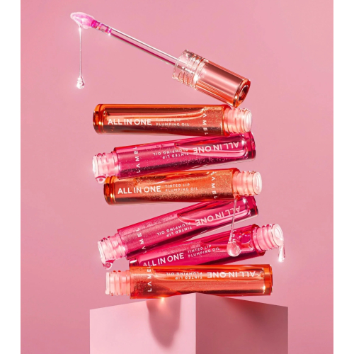 Lamel - Volumizing Lip Oil All in One - 402: Pink Sparkle