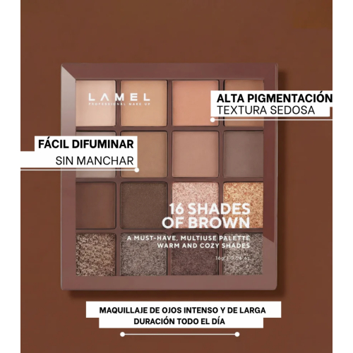 Lamel - Eyeshadow Palette 16 Shades Of Brown