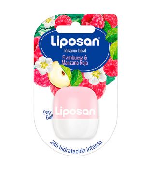 Liposan - Lip Balm Pop Ball - Raspberry & Red Apple