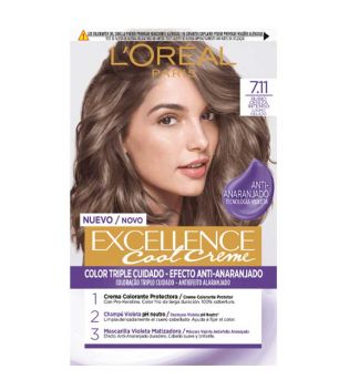 Loreal Paris - Color Excellence Cool Creme - 7.11 Intense Ash Blonde