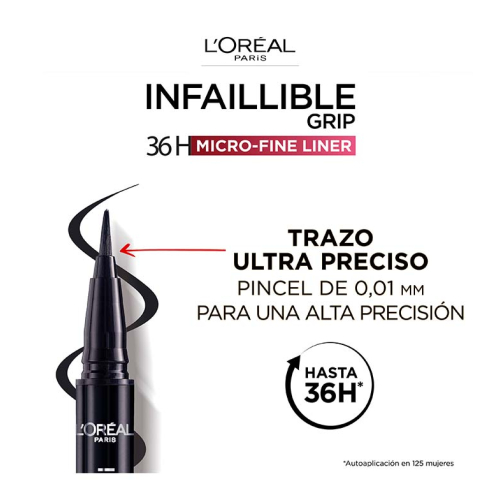 Loreal Paris - Liquid Eyeliner Infallible Grip 36h Micro fine Brush - 02: Smokey Earth
