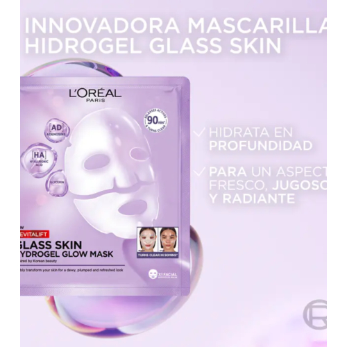 Loreal Paris - Revitalift Glass Skin Hydrogel Illuminating Face Mask