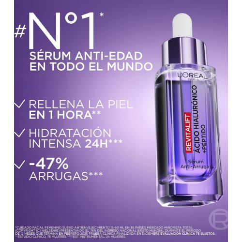Loreal Paris - Anti-wrinkle serum with hyaluronic acid + peptides Revitalift Filler