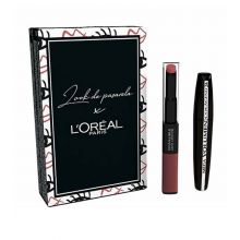 Loreal Paris - Catwalk Look Set - Mega Volume Collagen Mascara + Liquid Lipstick Infaillible 24H 100: Timeless Rose