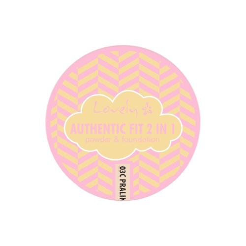 Lovely - 2 in 1 Powder Foundation Authentic Fit - 03C Praline