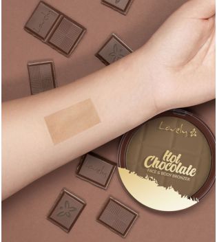 Lovely - *Cozy Feeling* - Powder Bronzer for Face and Body Hot Chocolate
