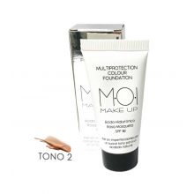 M.O.I. Skincare - Foundation with hyaluronic acid and rosehip SPF30 Multiprotection Colour - 02