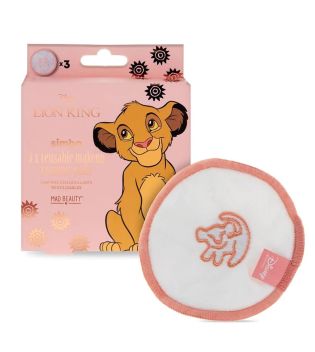 Mad Beauty - *The Lion King* - 3 reusable makeup remover discs