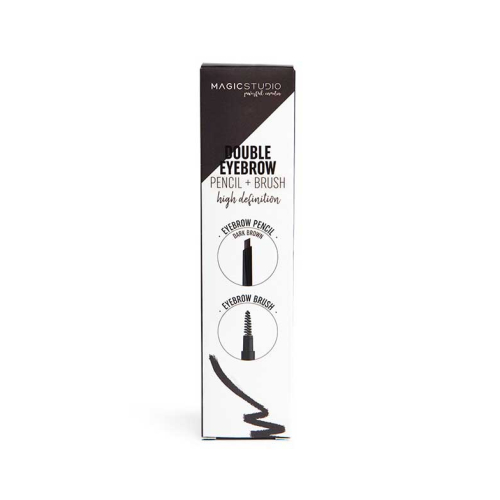 Magic Studio - Automatic Eyebrow Pencil Double Eyebrow - Dark brown