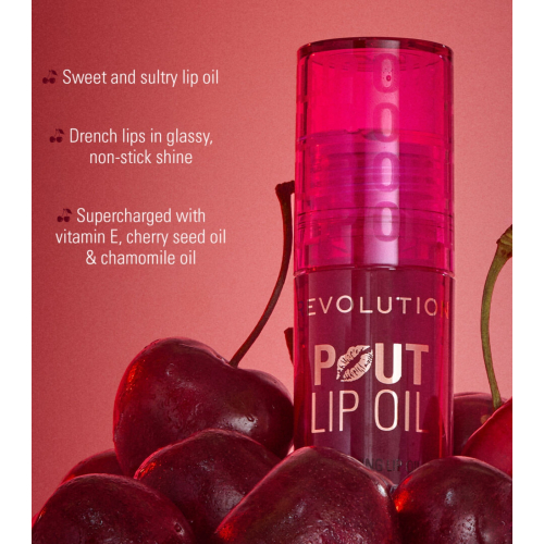 Makeup Revolution - Lip Oil Pout Lip - Bitten Berry