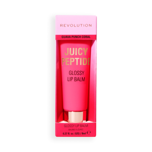 Makeup Revolution - Lip Gloss Balm Juicy Peptide - Guava Rum Punch Coral