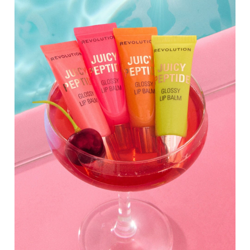 Makeup Revolution - Lip Gloss Balm Juicy Peptide - Peach Bellini Orange