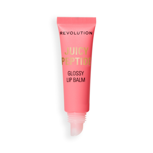 Makeup Revolution - Lip Gloss Balm Juicy Peptide - Shimmer Mai Tai Pink