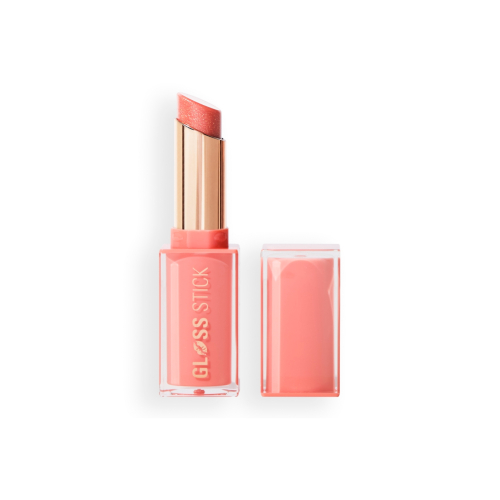 Makeup Revolution - Lipstick Pout Lip Gloss Stick - Shimmer Peach Sorbet Nude
