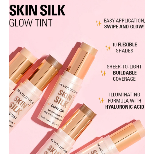 Makeup Revolution - Stick makeup base Skin Silk Glow Tint Sheer Foundation - Fair