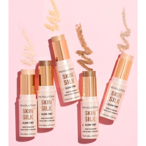 Makeup Revolution - Stick makeup base Skin Silk Glow Tint Sheer Foundation - Medium Tan Neutral