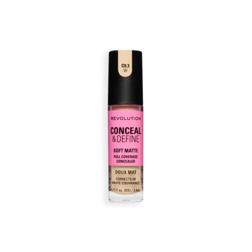Makeup Revolution - Liquid Concealer Conceal & Define Soft Matte - C0.3W