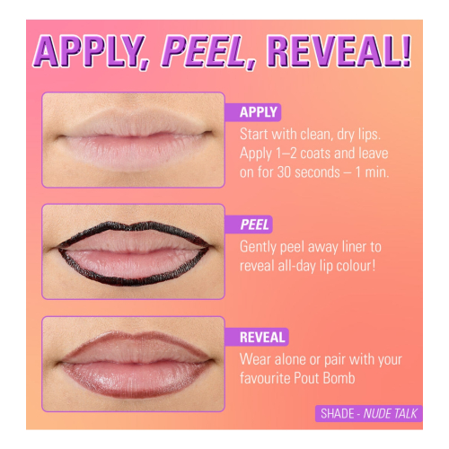 Makeup Revolution - Lip Liner Lip Shift Ink Peel Off - Nude Talk