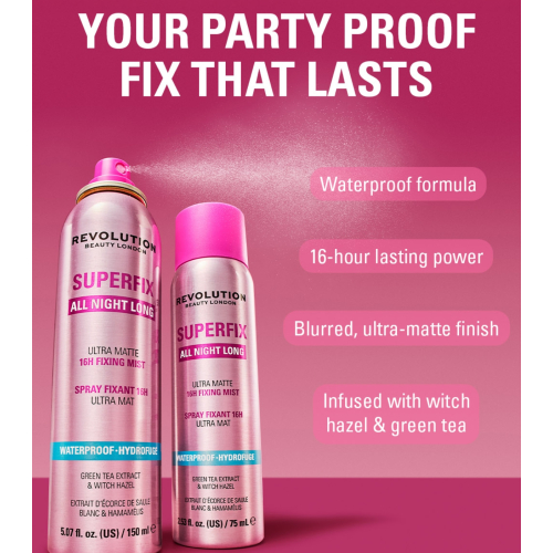 Makeup Revolution - Makeup setting spray Superfix All Night Long Waterproof