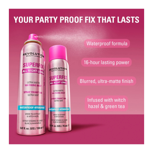 Makeup Revolution - Makeup setting spray Superfix All Night Long Waterproof
