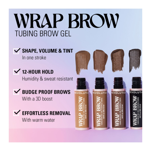 Makeup Revolution - Eyebrow Gel Wrap Brow - Dark Brown