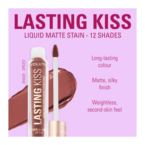 Makeup Revolution - Matte Liquid Lipstick Lasting Kiss - Spiced Brown