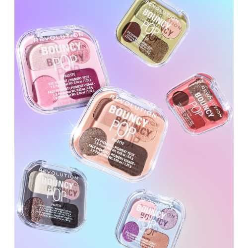 Makeup Revolution - Mini shadow palette Bouncy Pop - Evergreen