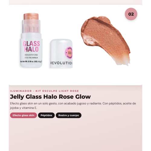 Makeup Revolution - Stick Contour Set Reloaded Contour & Blend - Light + Highlighter Jelly Glass Halo - Rose Glow + Highlighter Brush Soft Focus Create - R6