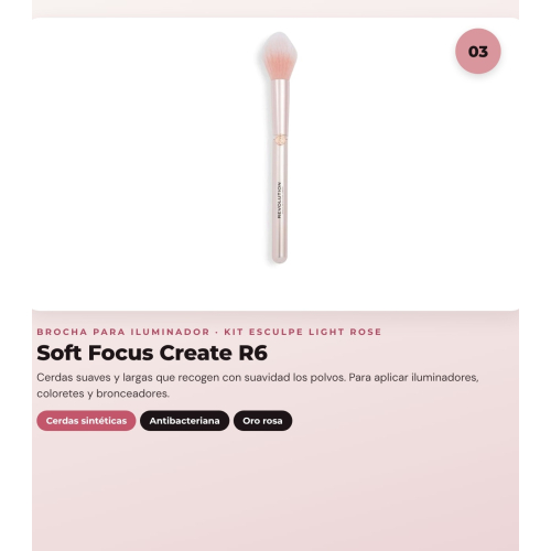 Makeup Revolution - Stick Contour Set Reloaded Contour & Blend - Light + Highlighter Jelly Glass Halo - Rose Glow + Highlighter Brush Soft Focus Create - R6