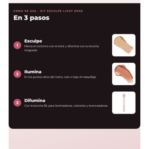 Makeup Revolution - Stick Contour Set Reloaded Contour & Blend - Light + Highlighter Jelly Glass Halo - Rose Glow + Highlighter Brush Soft Focus Create - R6