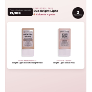 Makeup Revolution - Bronzing Drops Set Bright Light - Scorched Light/ Med + Liquid Blush Bright Light - Rosie Pink