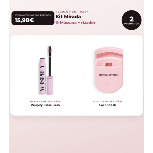 Makeup Revolution - Wispify False Lash Mascara Set + Lash Stash Eyelash Curler